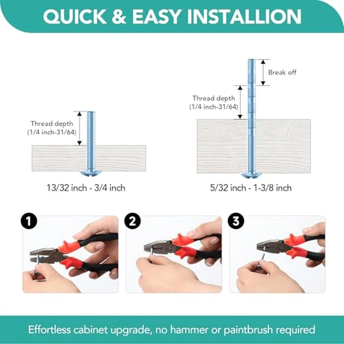 HOME EDIT 10 Pack Gold Square Kitchen Cabinet Handles 5 Inch Brushed Brass Drawer Pulls Brass Dresser Handles Cupboard Door Handles for Cabinet Hardware Kitchen Drawer Pulls by HOME EDIT - Image 5
