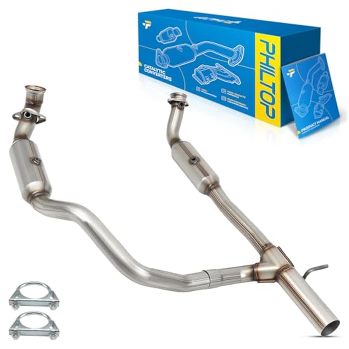 PHILTOP Left and Right Catalytic Converter Compatible With 2009-2014 E-150/E-250 5.4L, 2009-2016 E-350 Super Duty 5.4L, 2009-2011 E-450 Super Duty 5.4L Replace# 50569 Direct-Fit(EPA Compliant) by PHILTOP - Used - Very Good condition