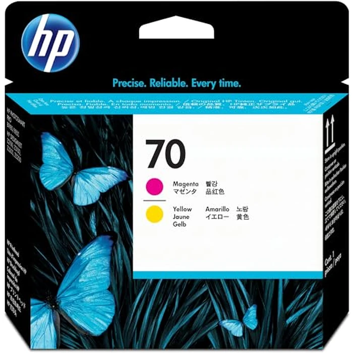 HP 70 Magenta & Yellow DesignJet Printhead (C9406A) for DesignJet Z5400, Z5200, Z3200, Z3100 & Z2100 Large Format Printers by HP - Used - Good condition - CA$21.99