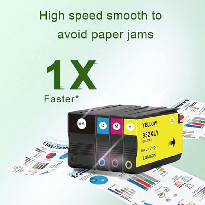 952XL Ink Cartridge Combo Pack High-Yield (4-Pack, BK/C/M/Y) Compatible 952XL Ink Replacement for HP 952xl Ink Cartridge use with Office Jet 8710 7740 8720 8210 8715 8702 7720 8730 8740 8216 Printers by YOUNGTION - Image 2