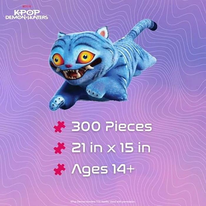 Buffalo Games - Netflix K-Pop Demon Hunters Derpy - 300 Oversized Piece Jigsaw Puzzle - Larger Shapes - Great for Adults, Family, Kids, Easy to Grip by CEACO - Image 6