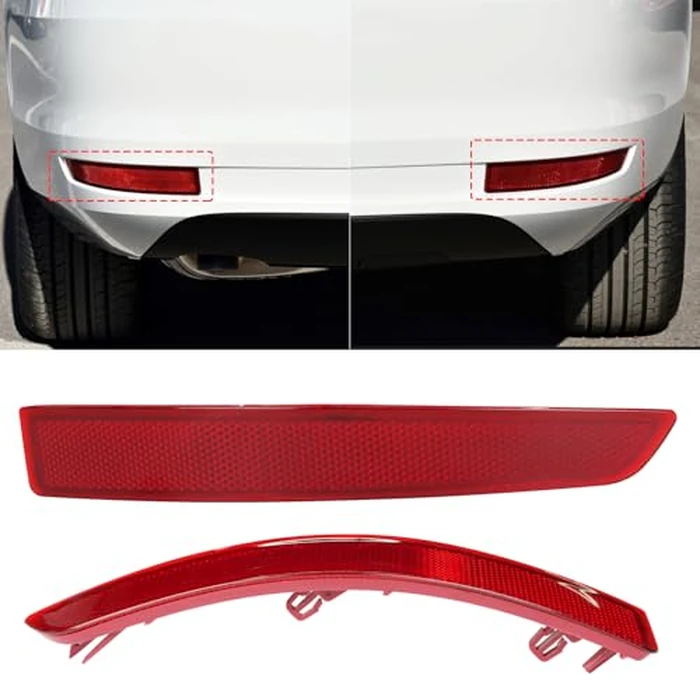 Abodvu Compatible with Volkswagen Jetta Sedan Rear Bumper Reflector 2015-2018,Left Driver & Right Passenger Side Red Marker Trim Replace for 5C6945106B,5C6945105B,Jetta Back Reflector Light W/O Bulb by Abodvu - Image 1