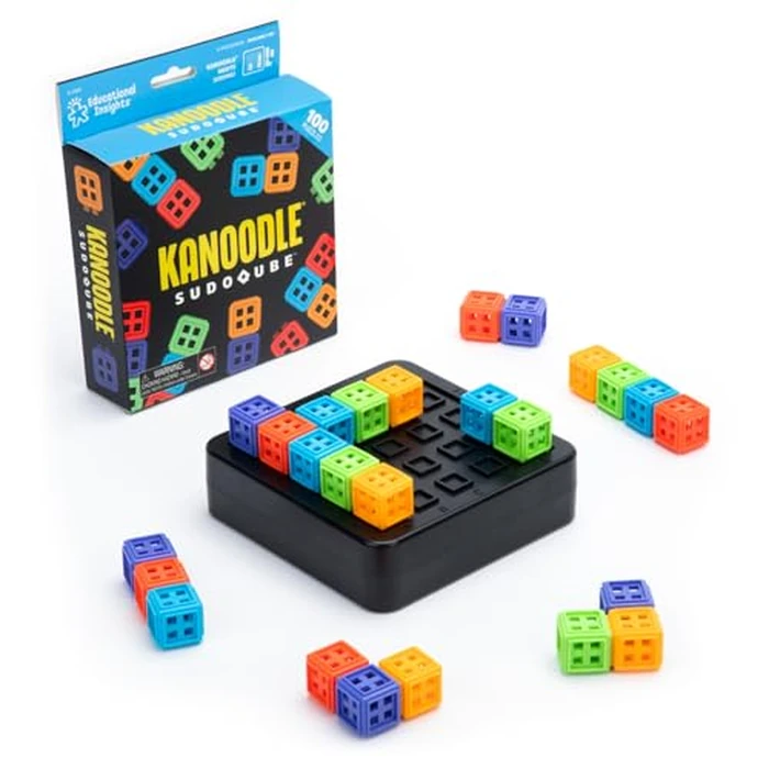 Educational Insights Kanoodle SudoQube - 3D Brain Teaser Puzzles for Kids Ages 8-10, Travel-Friendly Pocket Sudoku Game, Brain Games for Adults, Teens, and Kids, Single Player Puzzle Games by Educational Insights - Used - Like New condition - US$13.40
