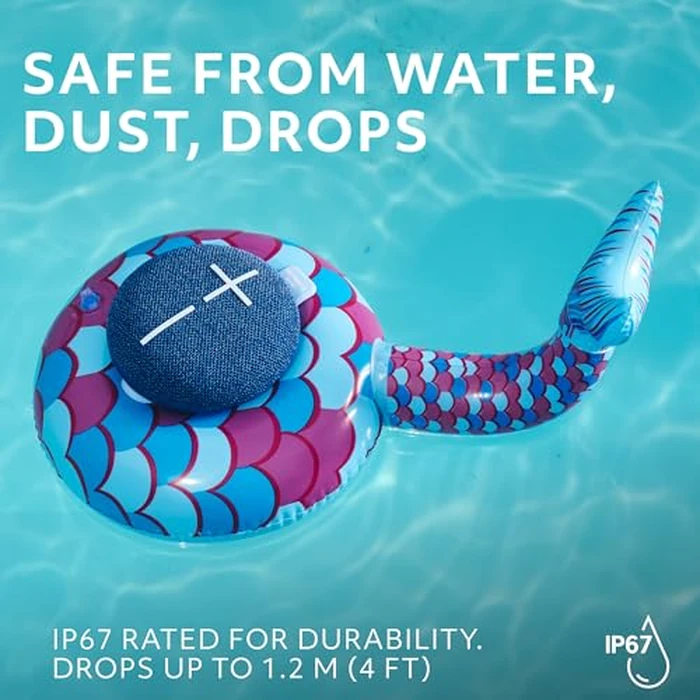 ULTIMATE EARS MINIROLL Ultra-Portable Waterproof Bluetooth Speaker, Big Bass, IP67 Dustproof, 131 ft (40 m) Range - Majestic Blue by Ultimate Ears - Image 4