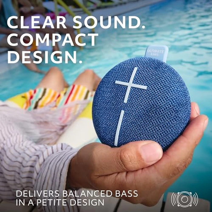 ULTIMATE EARS MINIROLL Ultra-Portable Waterproof Bluetooth Speaker, Big Bass, IP67 Dustproof, 131 ft (40 m) Range - Majestic Blue by Ultimate Ears - Image 5