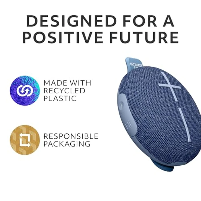 ULTIMATE EARS MINIROLL Ultra-Portable Waterproof Bluetooth Speaker, Big Bass, IP67 Dustproof, 131 ft (40 m) Range - Majestic Blue by Ultimate Ears - Image 8