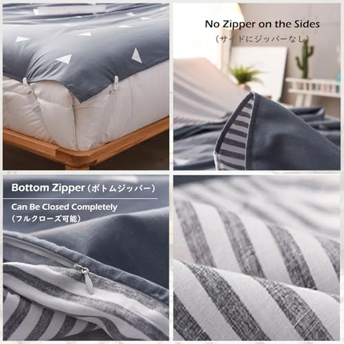 TRIWONDER Sleeping Bag Liner Cotton Camping Sheet Travel Sheet Lightweight Sleep Bag Sack for Camping Traveling Hotels Backpacking (Grey, L -70.9 x 90.6 in) by TRIWONDER - Image 3