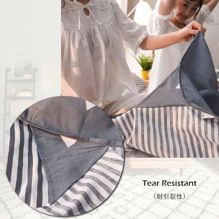 TRIWONDER Sleeping Bag Liner Cotton Camping Sheet Travel Sheet Lightweight Sleep Bag Sack for Camping Traveling Hotels Backpacking (Grey, L -70.9 x 90.6 in) by TRIWONDER - Image 4