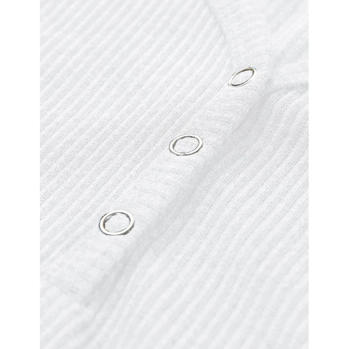 MEROKEETY Women's 2026 Summer Sleeveless Tank Tops V Neck Ribbed Dressy Casual Henley Shirts Button Loose Cami Tees, White, L by MEROKEETY - Image 4