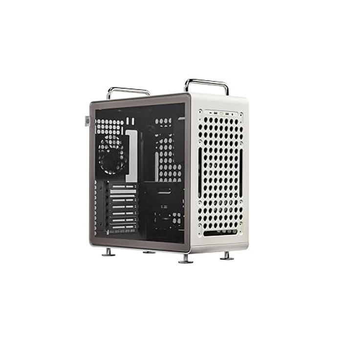 Cooler Master QUBE 540 ATX Mid-Tower PC Case - Highly Customizable Modular Computer Chassis with Movable I/O Panel, Multi-Position PSU Mount, Tempered Glass Panel & Portable Handles - Moonstone by Cooler Master - Used - Good condition