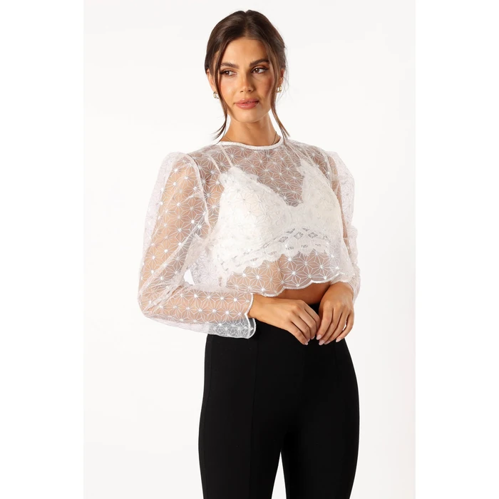 Petal & Pup Gwen Embellished Top - Cream s by Petal & Pup - Image 4