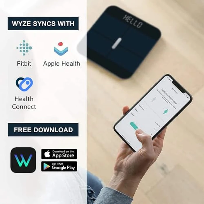 Wyze Smart Scale X - Digital Bathroom Scale for Body Weight, BMI, Body Fat, Muscle Mass, Heart Rate Monitor | Sync with Health Apps | for People, Baby & Pet, 400 lbs (Black) by WYZE - Image 4
