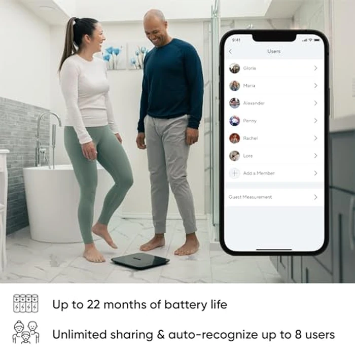 Wyze Smart Scale X - Digital Bathroom Scale for Body Weight, BMI, Body Fat, Muscle Mass, Heart Rate Monitor | Sync with Health Apps | for People, Baby & Pet, 400 lbs (Black) by WYZE - Image 7