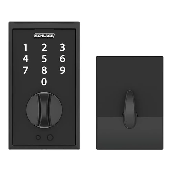Schlage Touch Century Electronic Deadbolt Lock with Touchscreen Keypad, Keyless Front Door Entry, Matte Black, BE375 CEN 622 by SCHLAGE - Image 6