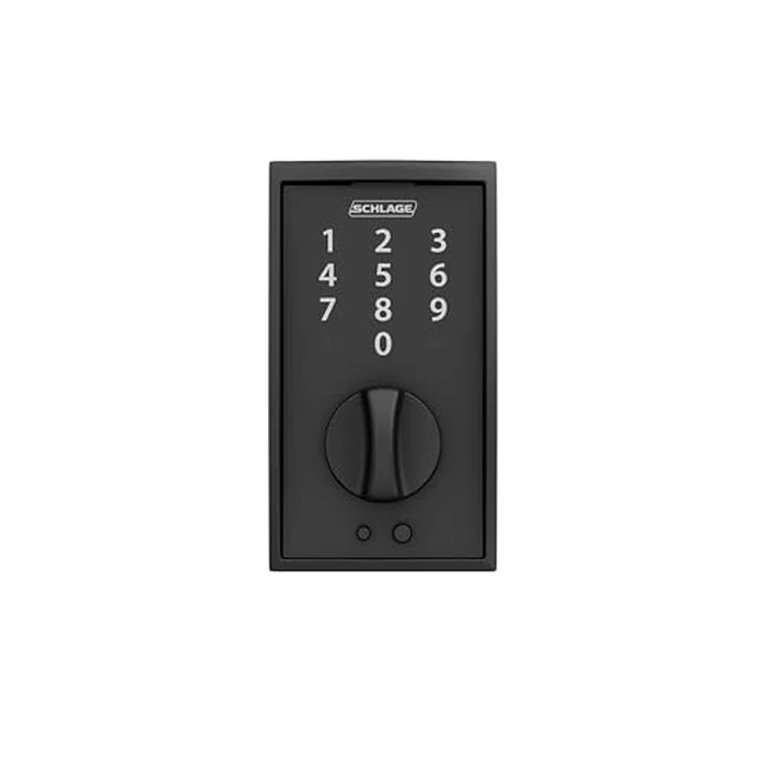 Schlage Touch Century Electronic Deadbolt Lock with Touchscreen Keypad, Keyless Front Door Entry, Matte Black, BE375 CEN 622 by SCHLAGE - Image 7