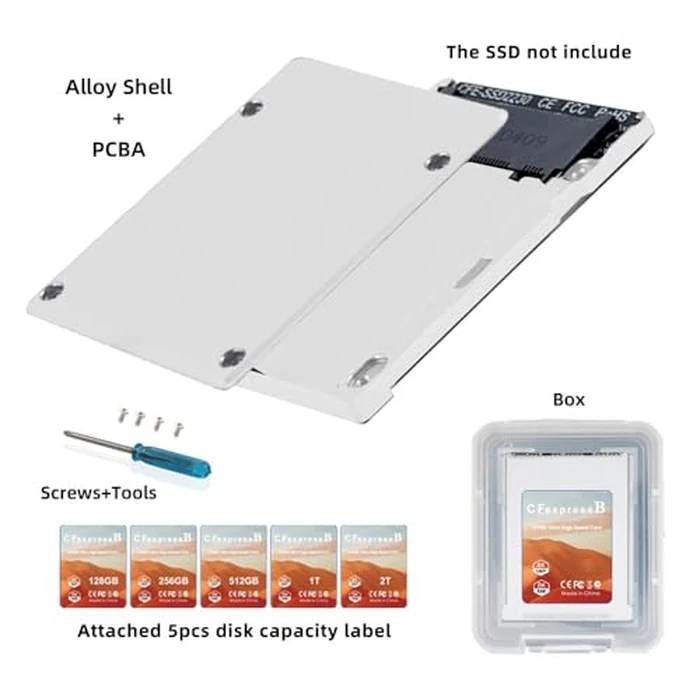 NFHK Type-B CFexpress to NVME 2230 Memory Card Kit Case CFE CFB NGFF M-Key Adapter Alloy Shell for Camera 8K RAW PCIe Expansion by NFHK - Image 6