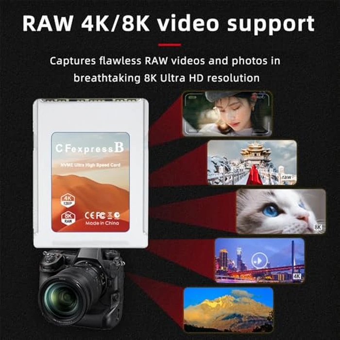 NFHK Type-B CFexpress to NVME 2230 Memory Card Kit Case CFE CFB NGFF M-Key Adapter Alloy Shell for Camera 8K RAW PCIe Expansion by NFHK - Image 8