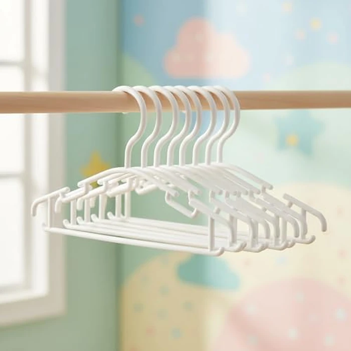 GoodtoU Kids Hangers 100 Pack Baby Hangers for Closet Toddler Hangers Plastic White Childrens Hangers Small Hangers 10.24inch (0-24 Months) by GoodtoU - Image 5