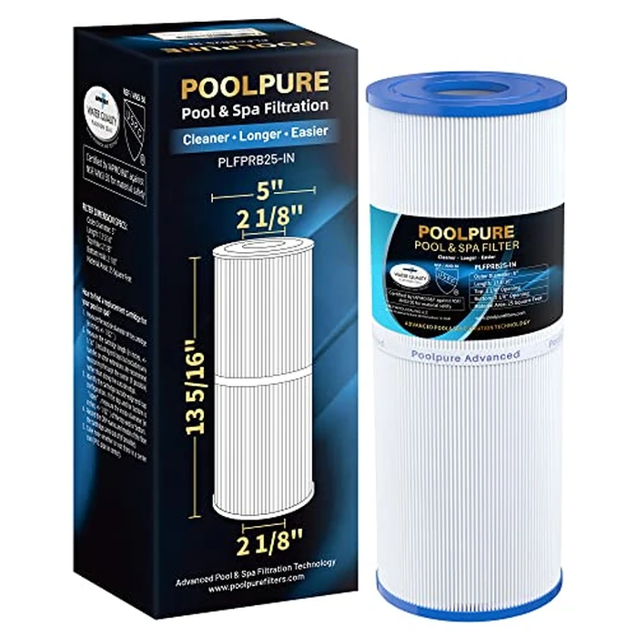 POOLPURE PLFPRB25-IN Hot Tub Filter Replace Unicel C-4326, Guardian 413-106, Filbur FC-2375, FC-2370, 3005845, 17-2327, 100586, 33521, 25392, 817-2500, 5X13 Drop in Spa Filter 1 Pack by POOLPURE - Used - Like New condition