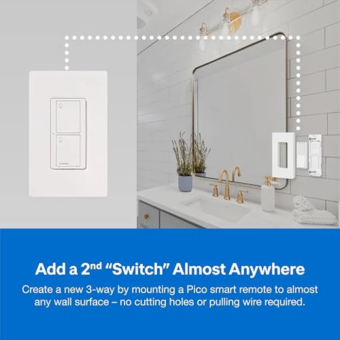 Lutron Caseta Original Smart Light Switch Kit w/Wall Plate and Smart Hub, Compatible w/Alexa, Apple Home, Google Home, Single-Pole/3 Way, 5 Amp, P-BDG-PKG1WS by Lutron - Image 8