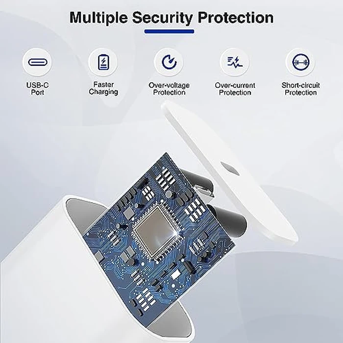 iPhone 17 16 15 Charger Block and 10ft Type C to C Cable Cord Long, 20W USB C Fast Charging Plug for Apple iPhone 17 Pro Max/17 Air/16 Pro Max/16 Plus/15 Pro/15/AirPods/iPad/Mini Wall Cube Brick Box by COONCXEN - Image 3