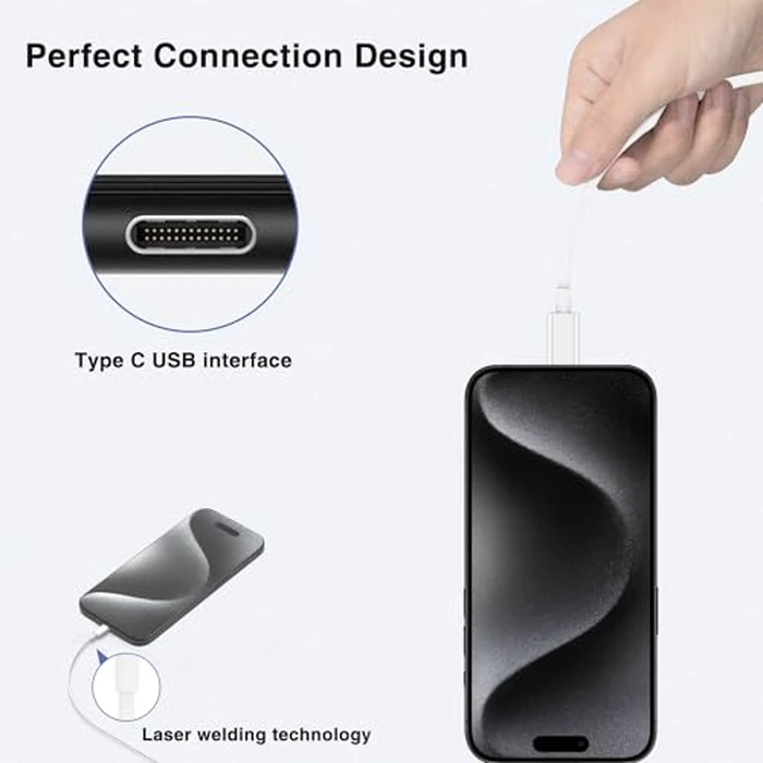 iPhone 17 16 15 Charger Block and 10ft Type C to C Cable Cord Long, 20W USB C Fast Charging Plug for Apple iPhone 17 Pro Max/17 Air/16 Pro Max/16 Plus/15 Pro/15/AirPods/iPad/Mini Wall Cube Brick Box by COONCXEN - Image 5