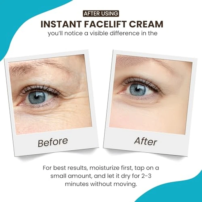 Instantly Ageless - Instant Face Lift Cream - Skin Care Anti Aging Face Cream - Wrinkle Tightener - Eye Cream For Puffiness and Bags Under Eyes - Facelift 5 Vials by Instantly Ageless - Image 4