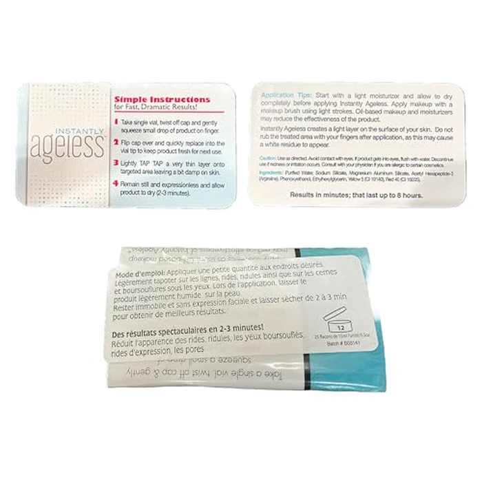 Instantly Ageless - Instant Face Lift Cream - Skin Care Anti Aging Face Cream - Wrinkle Tightener - Eye Cream For Puffiness and Bags Under Eyes - Facelift 5 Vials by Instantly Ageless - Image 7