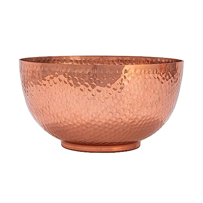 Bloomingville Round Hammered Metal Bowls, Set of 2 Sizes, Copper Finish by Bloomingville - Image 3