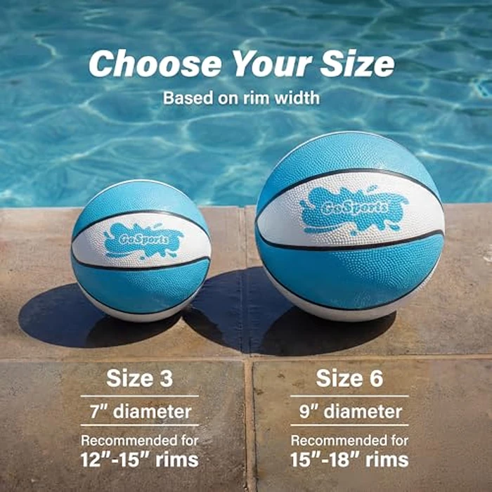 GoSports Water Basketballs 2 Pack - Size 6 (9 Inch), Great for Swimming Pool Basketball Hoops by GoSports - Image 3