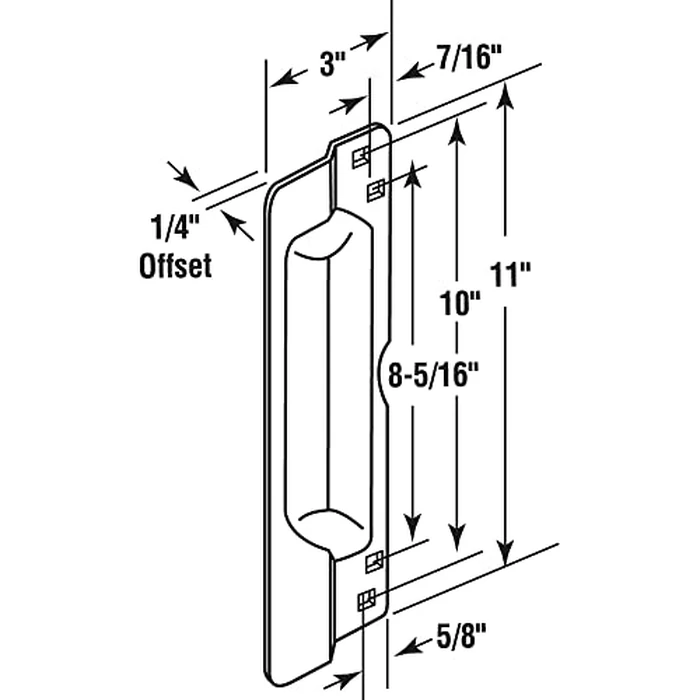 Prime-Line Products U 9504 Latch Guard Outswing, 3-Inch by 11-Inch, Bronze by Prime-Line - Image 2