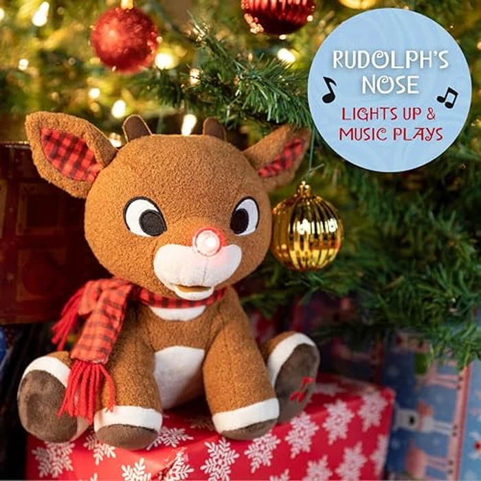 Rudolph the Red - Nosed Reindeer - Stuffed Animal Plush Toy with Music & Lights by KIDS PREFERRED - Image 2