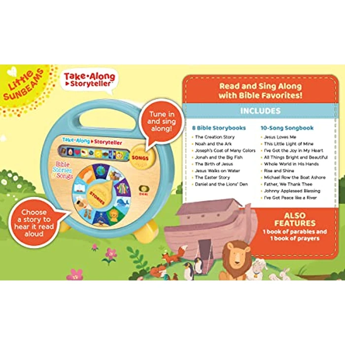 Bible Stories and Songs Interactive Electronic Take Along Storyteller with 11 Books (Little Sunbeams) by Cottage Door Press - Image 2