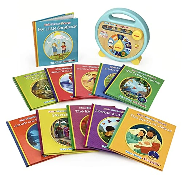 Bible Stories and Songs Interactive Electronic Take Along Storyteller with 11 Books (Little Sunbeams) by Cottage Door Press - Image 6