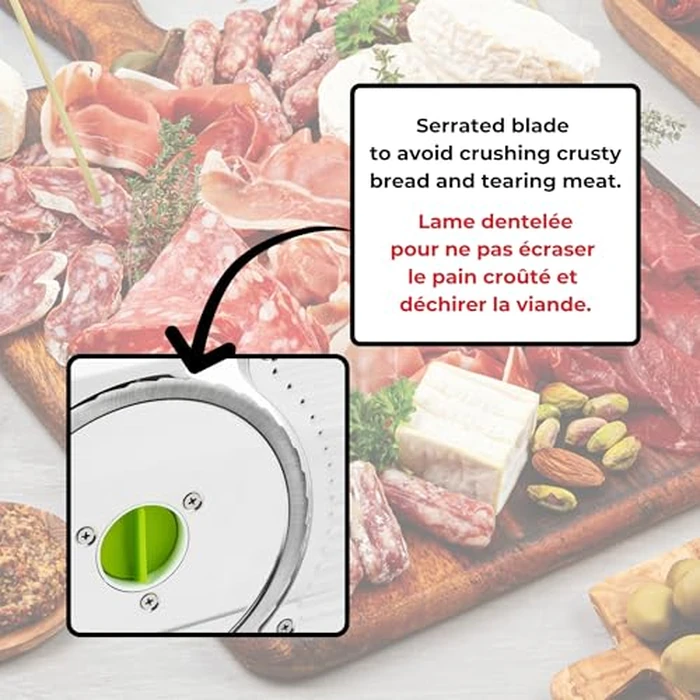 Starfrit 092968-002-0000 Deli Slicer, 11 inch x 11.8 inch x 7.9 inch , Green by Starfrit - Image 3