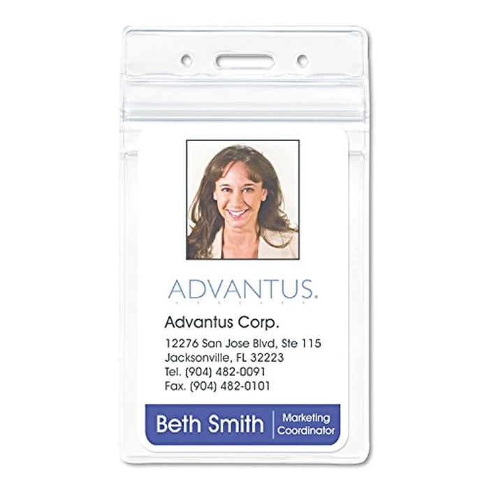 Advantus PVC-Free Badge Holders, Vertical, 3x4-Inch, Pack of 50, 75604 by Advantus - Used - Like New condition - CA$23.27