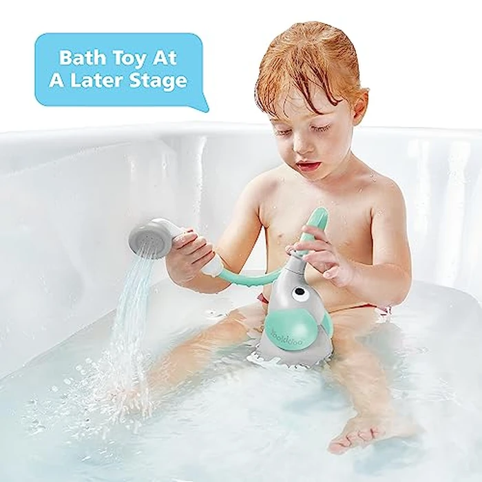 Yookidoo Baby Bath Shower Head - Elephant Water Pump with Trunk Spout Rinser - Control Water Flow from 2 Elephant Trunk Knobs for Maximum Fun in Tub or Sink for Newborn Babies by Yookidoo - Image 3