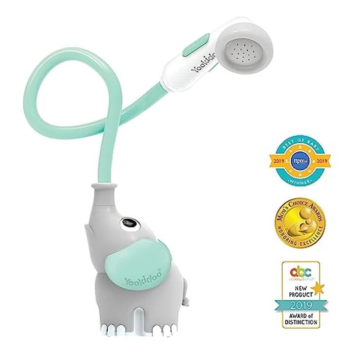 Yookidoo Baby Bath Shower Head - Elephant Water Pump with Trunk Spout Rinser - Control Water Flow from 2 Elephant Trunk Knobs for Maximum Fun in Tub or Sink for Newborn Babies by Yookidoo - Image 8