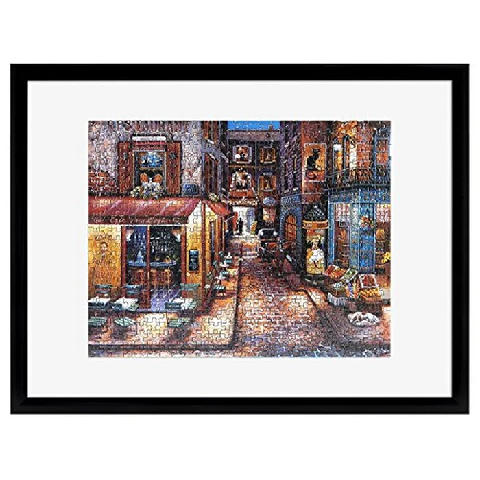 MCS 18x24 Puzzle Frame for Finished Puzzles, Black Vertical & Horizontal Wall-Mounted Large Picture Display for Preservation (1-Pack) by MCS - Used - Acceptable condition