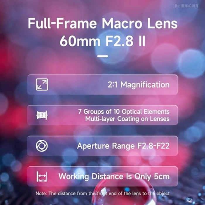 Brightin Star 60mm F2.8 II 2X Macro Lens for Nikon Z Mount Mirrorless Cameras, Full Frame Manual Focus MF Prime Large Aperture Lens, Fit for M, M2, M3, M5, M6, M10, M100, M50, M200 by brightin star - Image 5