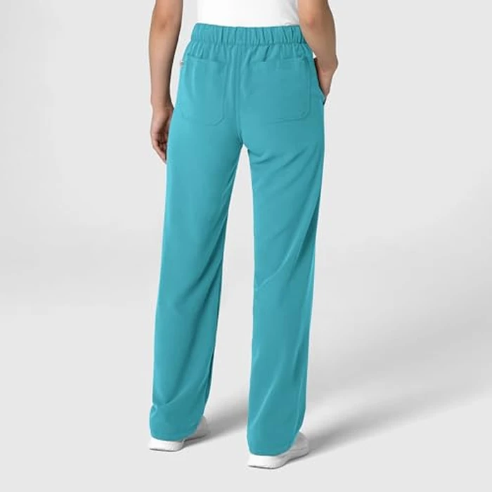 Wink Nova Women's Stovepipe High-Low Hem Scrub Pant - Teal Blue, S by WINK - Image 2