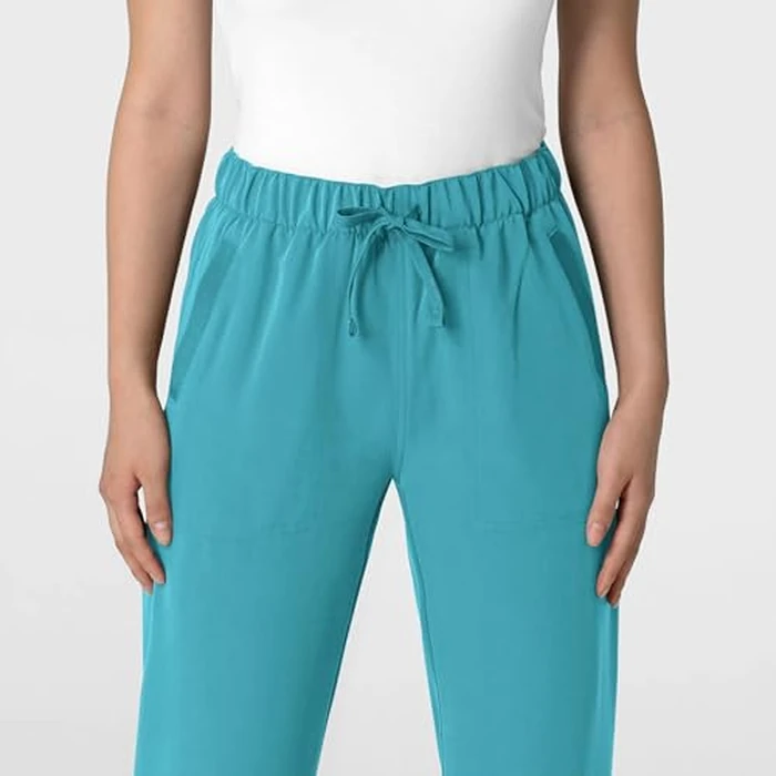 Wink Nova Women's Stovepipe High-Low Hem Scrub Pant - Teal Blue, S by WINK - Image 5