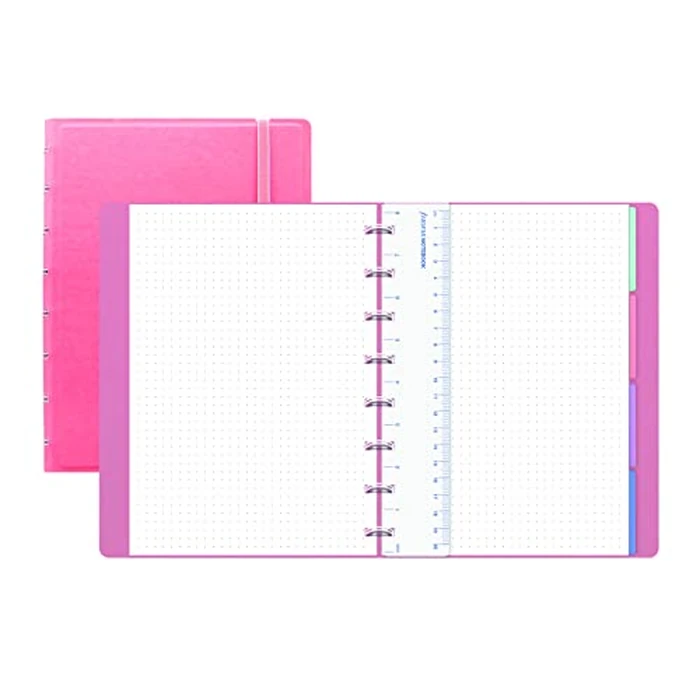Filofax Refillable Notebook, A5 Size, Classic Pastels Collection, Dotted Paper, 8.25" x 5.75", Rose (B115080U) by Filofax - Image 2