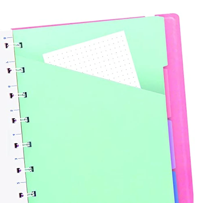 Filofax Refillable Notebook, A5 Size, Classic Pastels Collection, Dotted Paper, 8.25" x 5.75", Rose (B115080U) by Filofax - Image 5