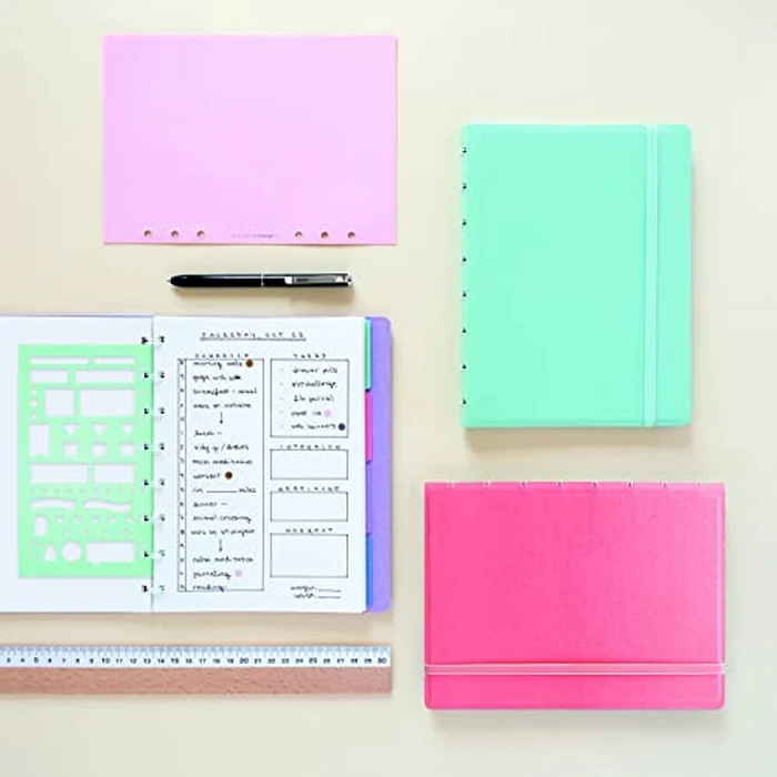 Filofax Refillable Notebook, A5 Size, Classic Pastels Collection, Dotted Paper, 8.25" x 5.75", Rose (B115080U) by Filofax - Image 6