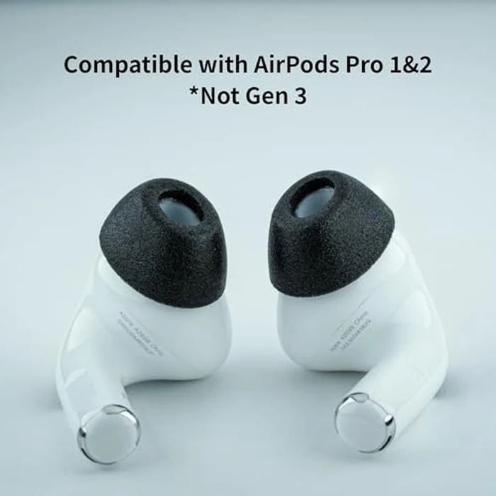 Comply TrueGrip MAX | Premium Memory Foam Replacement Earbud Tips for Apple AirPods Pro 1 & 2 | Long Lasting Comfort, Extreme Durability, Secure Fit, Superior Noise Isolation| Black (S/M/L) (3 Pairs) by Comply - Image 3