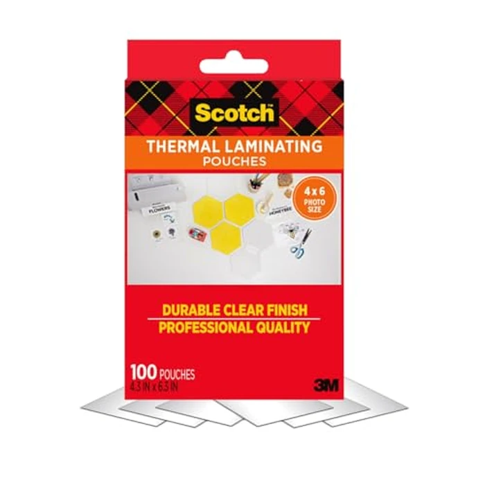 Scotch Thermal Laminating Pouches, 4 x 6-Inches, Photo Size, 100-Pouches (TP5900-100) by Scotch - Used - Very Good condition