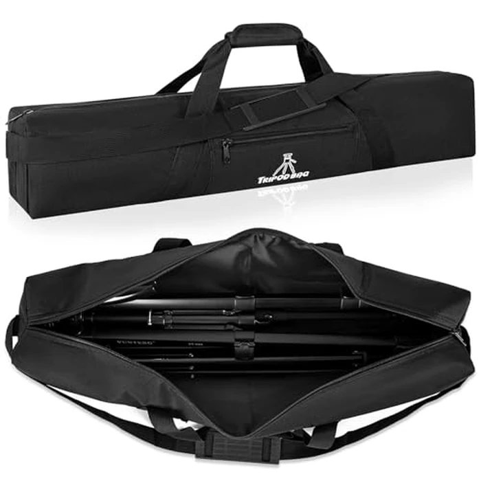 TORIBIO Tripod Carrying Case, 29x4.5x4.5in Heavy Duty Tripod Bag with Shoulder Straps and Handles, Multifunctional Monopod Case for Music Stand, Lights, Speakers, Cameras, Booms, Microphone Stands by TORIBIO - Used - Very Good condition - US$12.26
