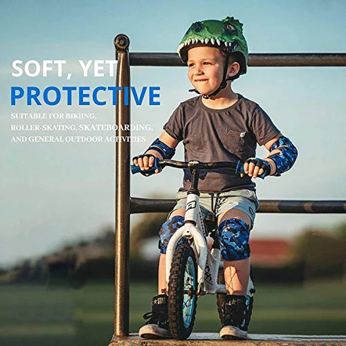Knee Pads for Kids Knee and Elbow Pads Set I Toddler Knee Pads and Elbow Pads for Kids Age 2 3 4 5 Toddlers Protective Gear Set I Roller-Skating, Skateboard Knee Pads for Children Boy Girl by Simply Kids - Image 2