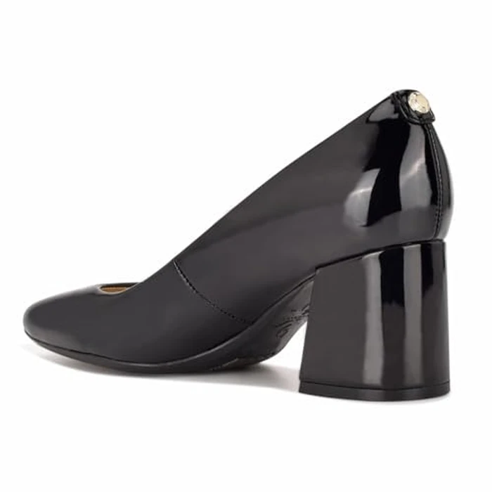 Nine West Womens Vibe 9X9 Faux Leather Square Toe Pumps Black 8 Medium (B,M) by Nine West - Image 3